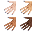 Esmalte Semilac 398 Classy & Sassy sobre distintos tonos de piel