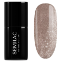 Esmalte semipermanente Semilac 408 Less Sugar, bote y muestra de color