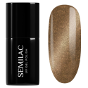 Esmalte semipermanente Semilac 487 The It Girl, bote y muestra de color