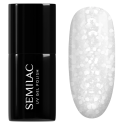 Esmalte semipermanente Semilac 490 Ice Crushed, bote y muestra de color