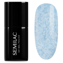 Esmalte semipermanente Semilac 493 Bubble Gum, bote y muestra de color