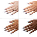 Esmalte Semilac 610 Frosty Christmas sobre distintos tonos de piel