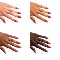 Esmalte Semilac 654 Mindful sobre distintos tonos de piel