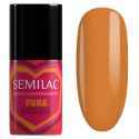 Esmalte semipermanente Semilac 686 Alegría, bote y muestra de color