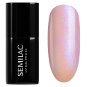Esmalte semipermanente Semilac 923 Blue Glazed, bote y muestra de color