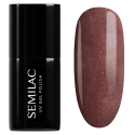Esmalte semipermanente Semilac 940 Taupe Gloss, bote y muestra de color