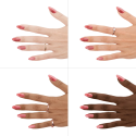 Esmalte Semilac 940 Taupe Gloss sobre distintos tonos de piel