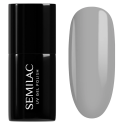 Esmalte semipermanente Semilac 105 Stylish Gray, bote y muestra de color