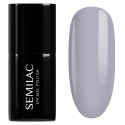 Esmalte semipermanente Semilac 224 Official Grey, bote y muestra de color
