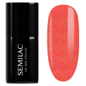 Esmalte semipermanente Semilac 392 Red HeartBreaker, bote y muestra de color