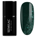 Esmalte semipermanente Semilac 456 Spectacular Night, bote y muestra de color