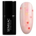 Esmalte semipermanente Semilac 932 Confetti Dance, bote y muestra de color