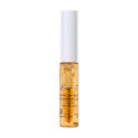 Frasco cerrado de suero de pestañas Boost iT de 5 ml con líquido ámbar, tapón blanco y cepillo visible en su interior